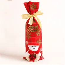 Санта-Клаус, рождественские украшения, кухонные аксессуары, Рождественский винный набор, крышки для бутылок, украшения для дома, вечерние