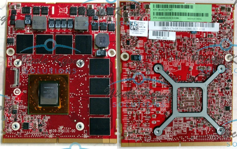 Видеокарта 100% рабочий HD4870M HD 4870M 1G 2TKKD 0XYPF 4XRDT MXM DDR5 VGA для Alienware m17X R1 R2 R3 m15x M6600 M6700|video
