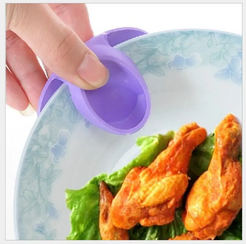 2Pcs Creative Simple Microwave Oven Silica Gel Thermal Insulation Plate