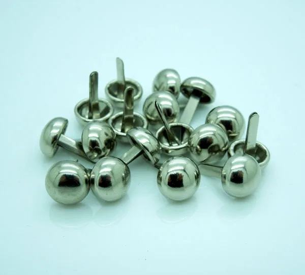

200PCs Silver Tone Metal Crafts Mini Brads Scrapbooking Embellishment 10mm A00697