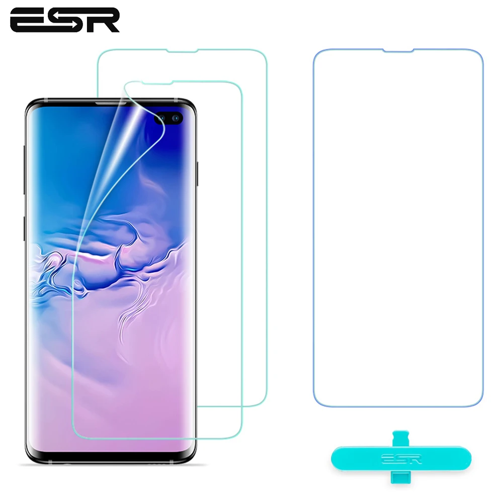 

2pcs/lot ESR Screen Protector for Samsung Galaxy S10 Plus Full Coverage Soft TPU Crystal Clear Skin Film for Samsung Galaxy S10