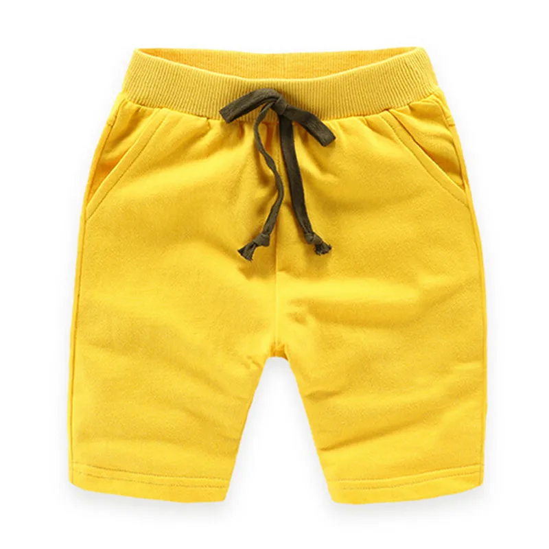 Г. Популярные летние штаны для мальчиков детские повседневные шорты Однотонные трусы для маленьких мальчиков хлопковая одежда для детей от 1 до 10 лет Одежда для младенцев - Цвет: yellow