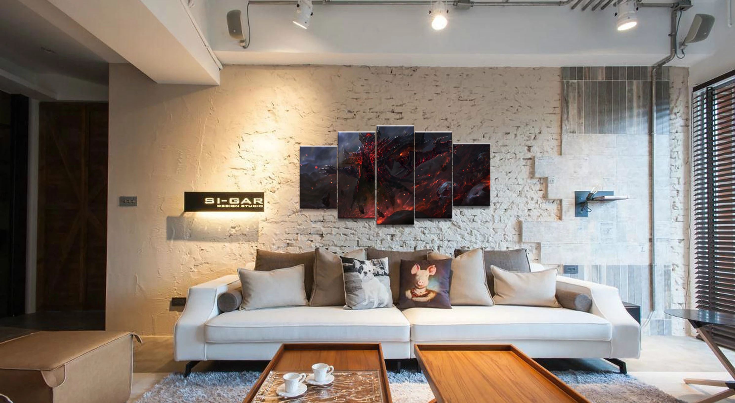  Wall Art Game Poster 5 Pieces DOTA 2 Poster Printed Canvas Painting Pictures Modern Painting On Can