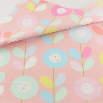 

Cotton Fabric Quilting Tissue Home Textile Pink Floral Patchwork Sewing Cloth Craft Teramila Fabrics Bedding Decoration Tecido