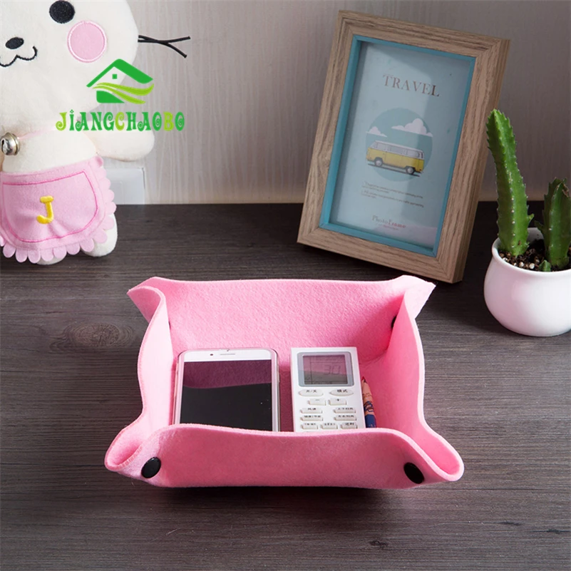 Ткань JiangChaoBo войлок Настольный ящик для хранения мусора Офисная