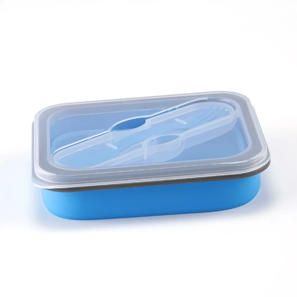 

Foldable Lunch Box Silicone Eco-Friendly Portable Size Children Food Container Microwave Oven Lunchbox for Outdoor Picnic