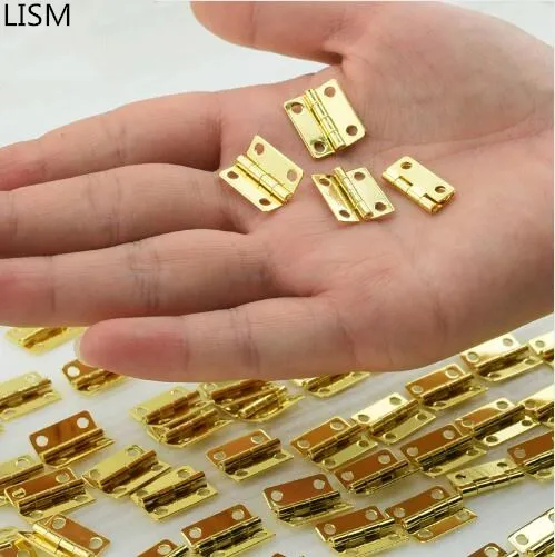 

50pcs/13mm*16mm wooden case hardware fittings metal hinge cigar box jewelry box hinge/mini flat iron hinge/with screws