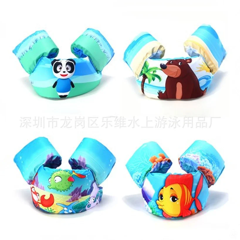

1-7Year Old Inflatable Child Swim Vest Cartoon Life Vest Jackets Kids Swimming Pool Float Ring Swim Arm Ring Safety Training Toy
