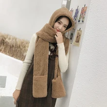 ZDFUR Hat женский осенний и зимний шарф перчатки цельная Корейская версия прилива диких студентов зимняя Толстая теплая шапка зима