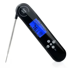 Цифровой термометр для приготовления пищи, термопара, ультрабыстрый термометр для мгновенного чтения мяса с сенсорной кнопкой, Кухонный Термометр для барбекю PO3