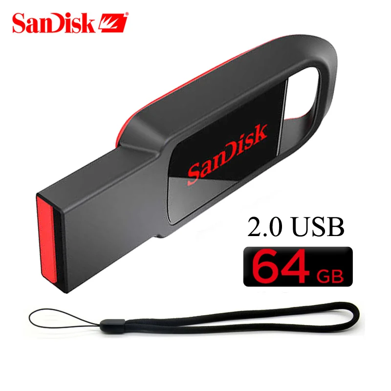 USB 2,0 SanDisk CZ61 USB флеш-накопитель 8 ГБ 128 Гб 64 ГБ высокоскоростной USB мини-флеш-накопитель Micro USB Флешка 32 ГБ 16 ГБ флеш-накопитель