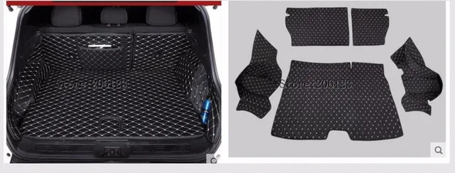 $US $88.27 waterproof Black Grid Rear Trunk Hatch Floor Mats Carpets Pad Cover For Renault Kadjar 2016 2017 2018