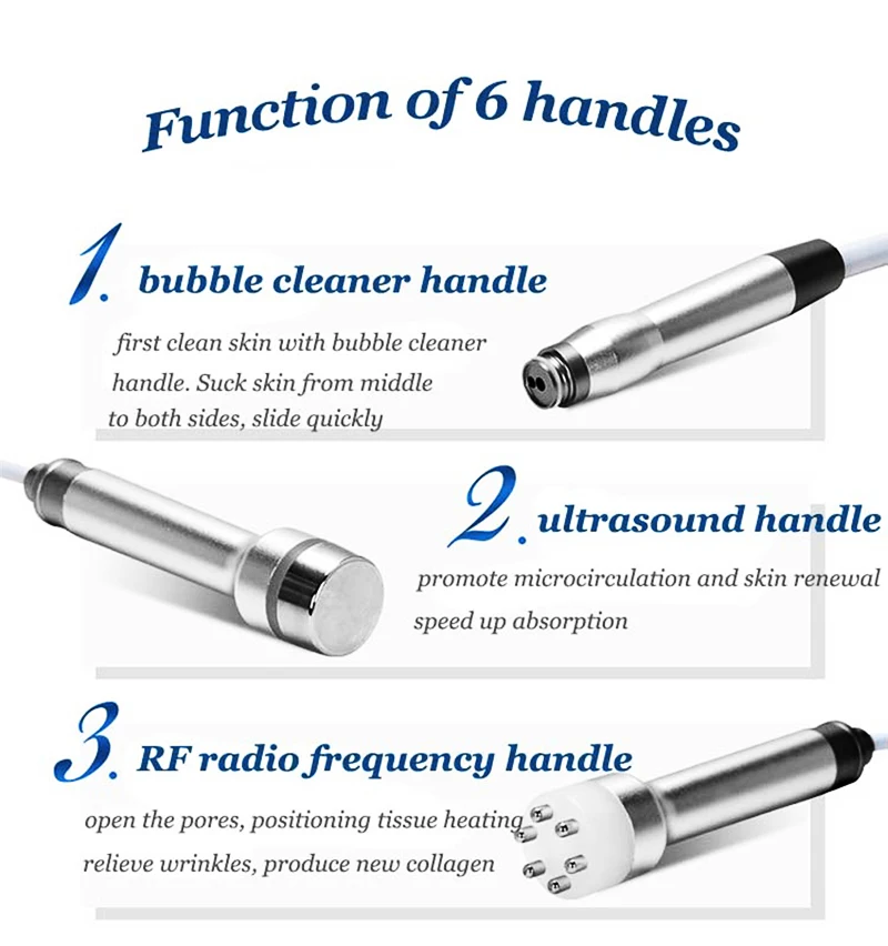 6 в 1 дермабразия Вакуумная очистка лица Гидра машина для лица реактивный массаж кожуры машина для ухода за кожей Радиочастотное устройство для красоты