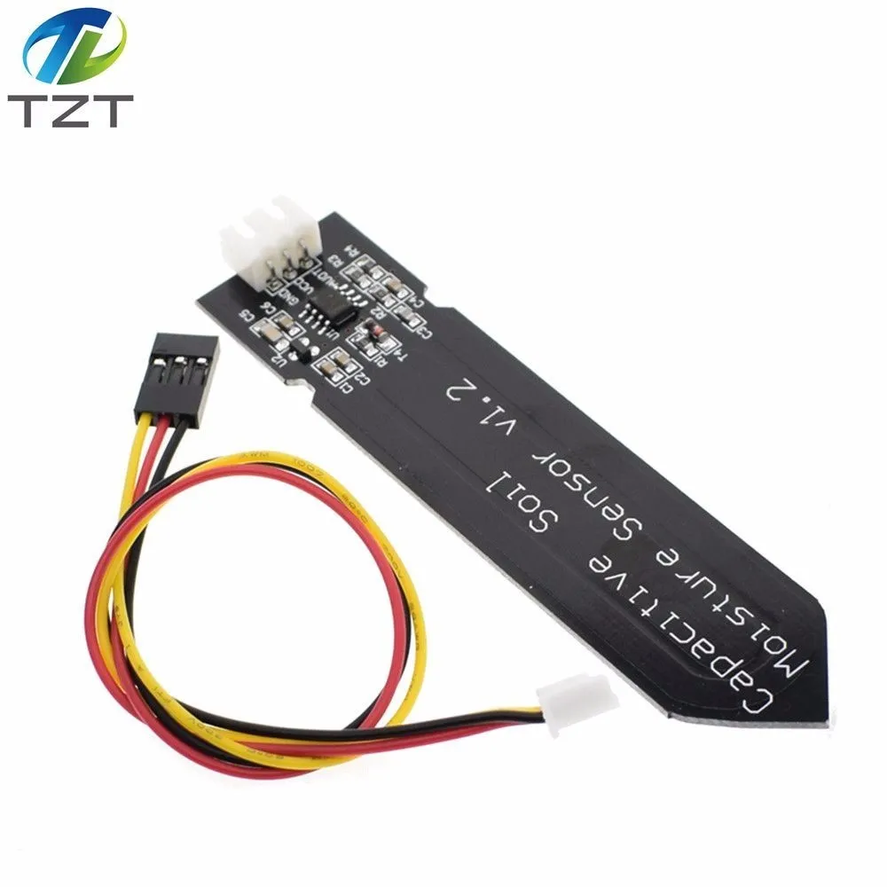 

Capacitive Soil Moisture Sensor Module Not Easy to Corrode Wide Voltage Wire 3.3~5.5V Corrosion Resistant W/ Gravity for Arduino