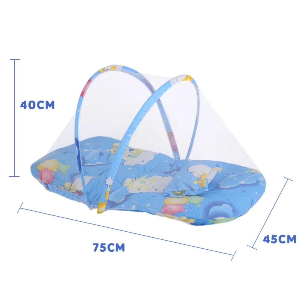 

Baby Cartoon Infant Newborn Mosquito Net Summer Day 75 cm Length 45 cm Width Cotton-padded Mattress Pillow Tent Foldable