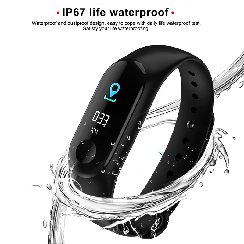  Smart Bracelet Waterproof Wristband For xiaomi Huawei Sleep Heart Rate Blood Pressure Fitness Track - 33015403191