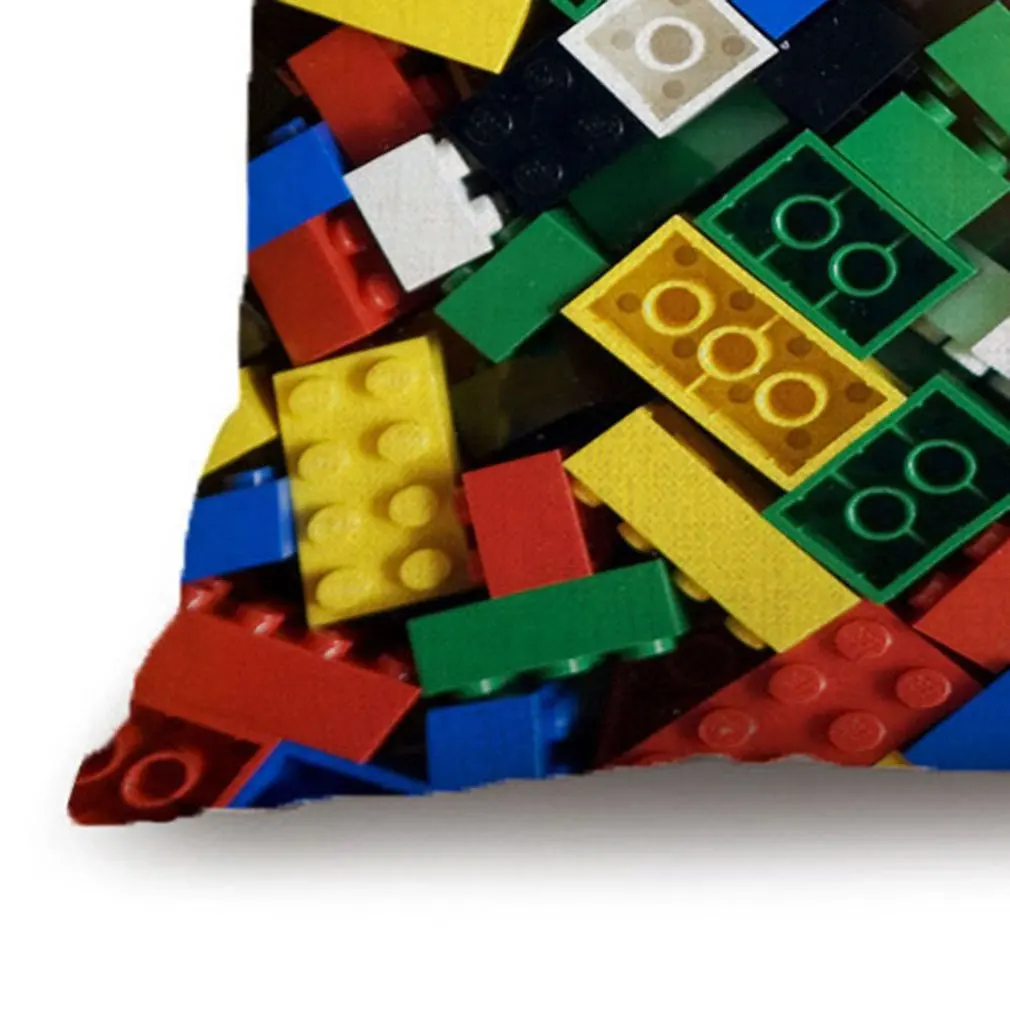 Лего квадратная наволочка двусторонние пайетки блеск диван Подушка Наволочка