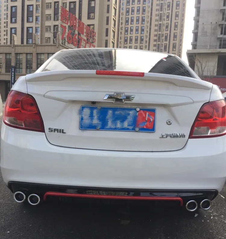 Fits Chevy Malibu 2016-2017 Bolt On Rear Trunk Spoiler W//Light Unpainted