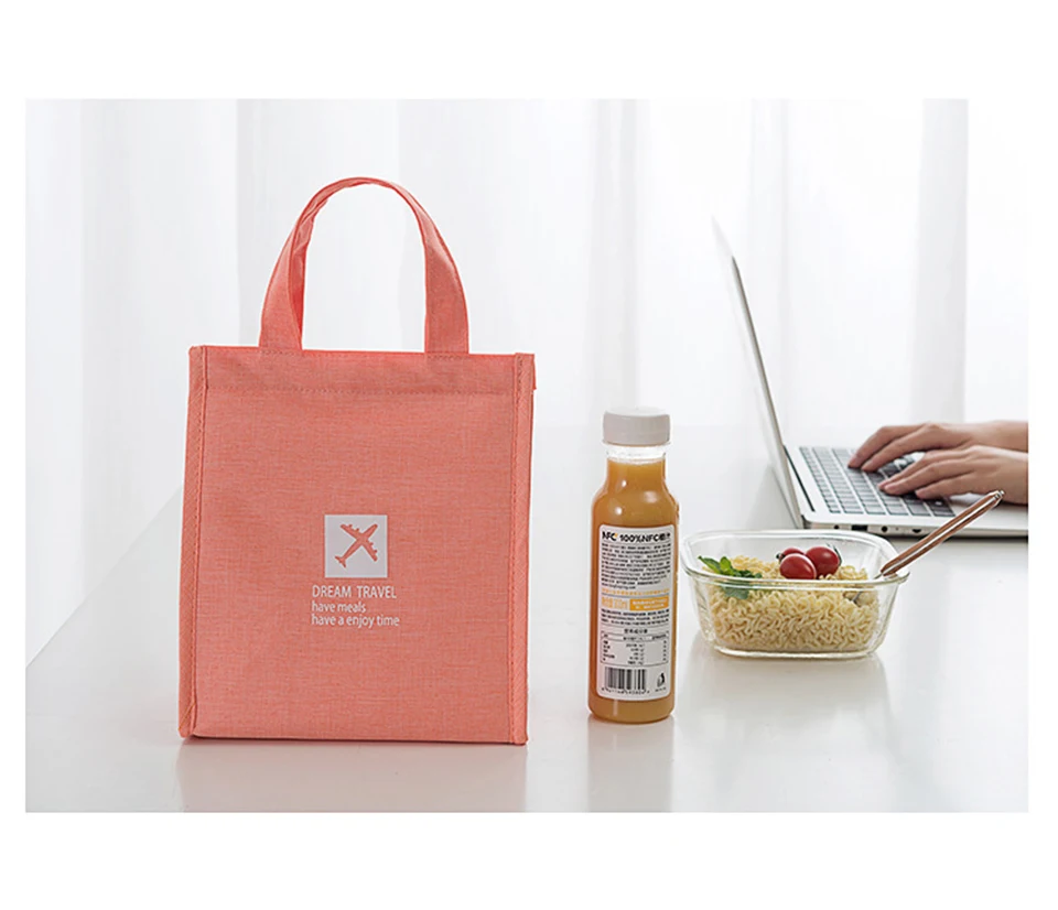 Portable Insulated Canvas lunch Bag Thermal Food Picnic Lunch Bags for Women kids Men Cooler Lunch Box Bag7