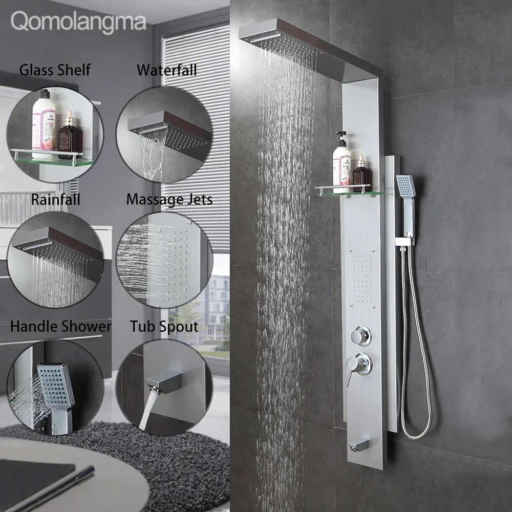 Wall Mount Easy Connection Rainfall Waterfall Overhead Multi Function