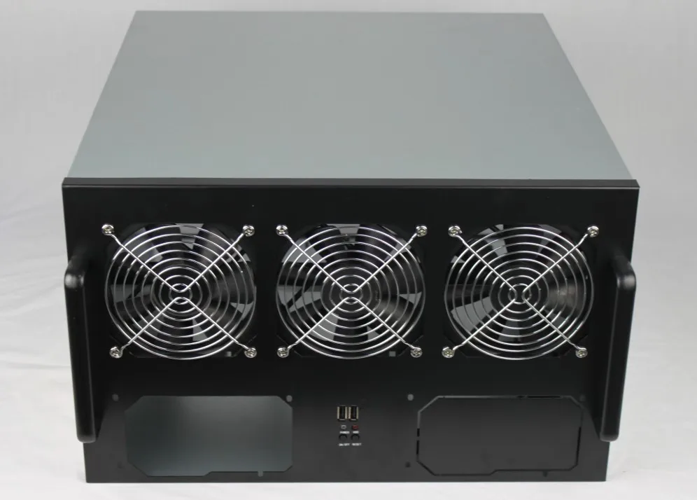 Multi GPU Computer case 6U470MM Support 6 Pcs lengthen graphics card