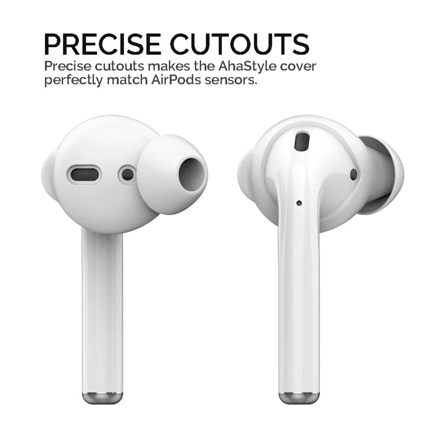 3 пары для AirPods 2 Чехол для наушников чехол противоскользящие наушники-вкладыши шапки+ ушной крючок для хранения чехол для Apple Airpods 2 аксессуары