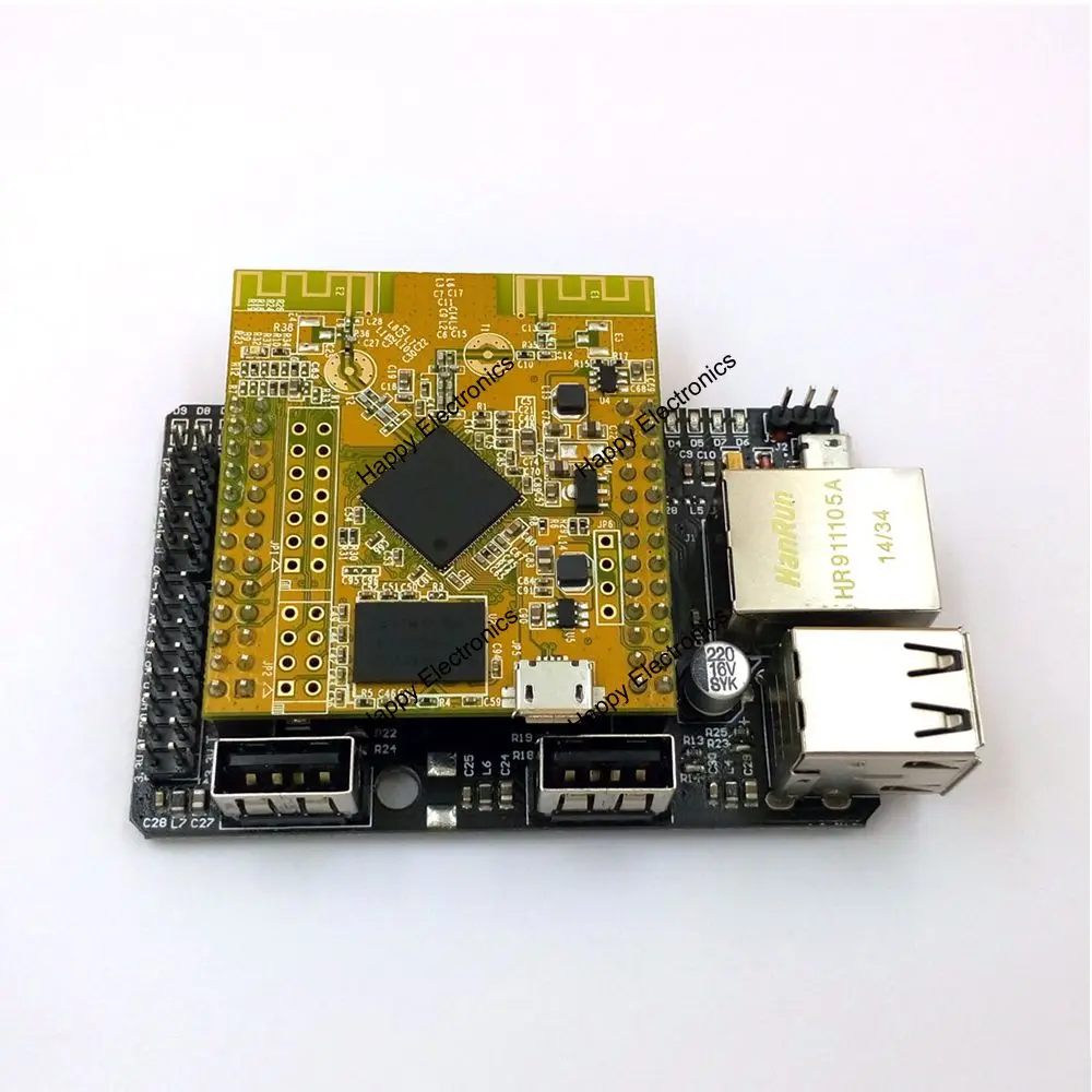 100% Оригинальный стандартный щит wrtknot 5 В 4 стандартных USB + RJ45/UART/I2C/SPI/12 GPIO порт