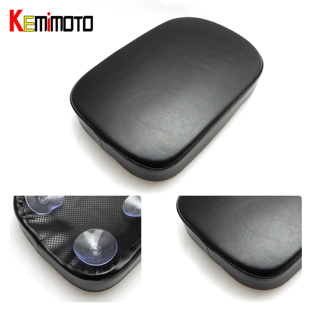 KEMiMOTO Motorcycle Rear Passenger pad Cushion 6 Suction Cups Pillion