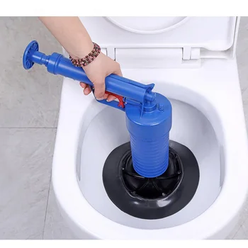 

Air Power Drain Blaster Gun High-pressure Powerful Manual Sink Plunger Opener Cleaner Pump for Bath Pipe Sewer Dredge Elbow Tool