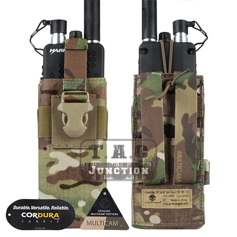 

Emerson Tactical MOLLE MBITR PRC148 152 Radio Pouch Coyote Brown Walkie Talkie Pocket w/ Release Buckle for Attaching RRV Vest