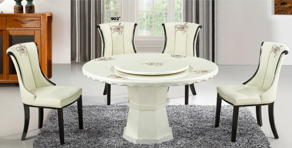 Popular modern round marble top dining table-in Dining ...