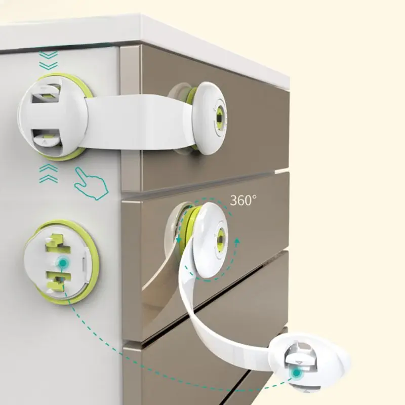 1 пара Детские анти клип замок дети обеспечение безопасности пластик шкафы холодильника, туалета крышкой ящик ремень