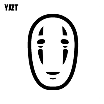 

YJZT 8.6CM*12.9CM Vinyl Decal No Face Funny Car Sticker Black/Silver C3-0343