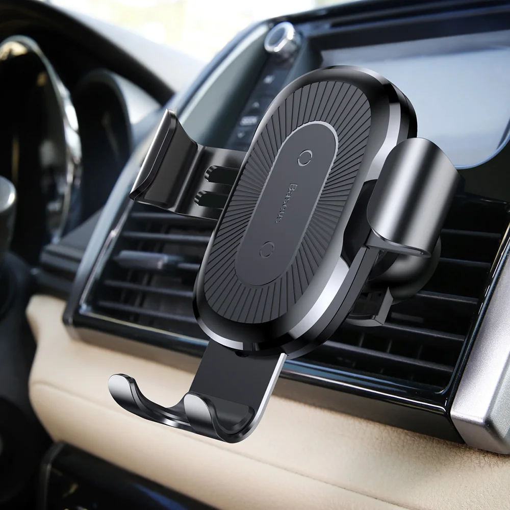 

Baseus Gravity Car Mount QI Wireless Charger for iPhone X 8 8Plus Samsung 2A 10W Fast Charging Pad Car Holder Stand