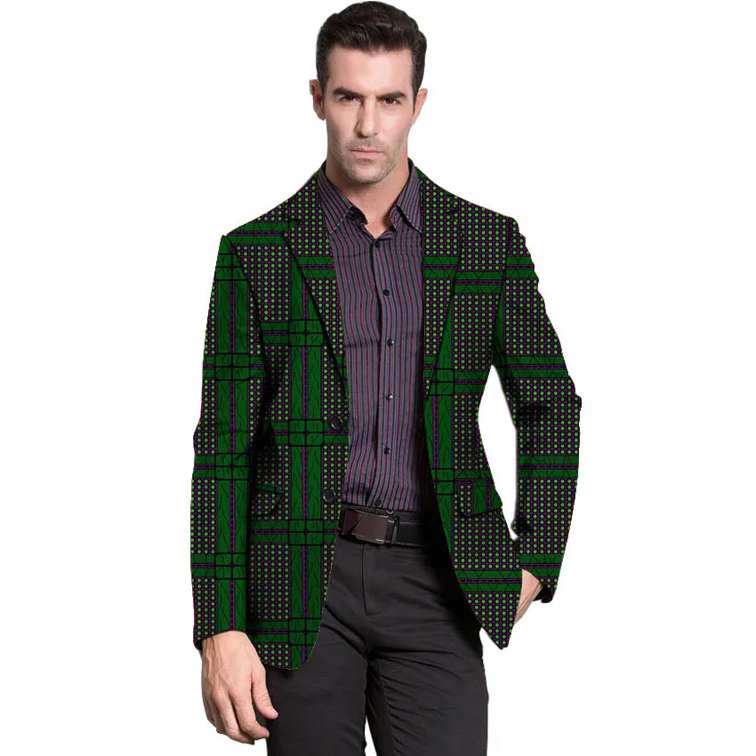 

African clothing men's print blazers Ankara patterns slim fit suit jacket male blazers casual men outer wear multiple sizes