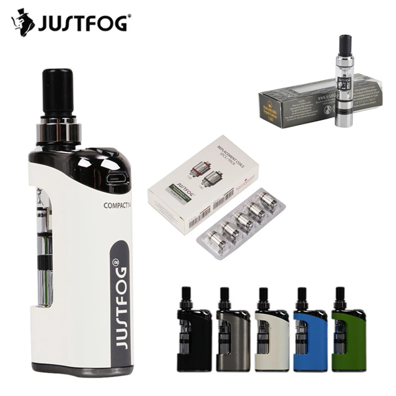 

JUSTFOG Compact 14 Starter Vape Kit With 1500mAh Battery 1.8ml Q14 Atomizer Tank 1.2ohm 1.6ohm Coil Electronic Cigarette Pen Kit