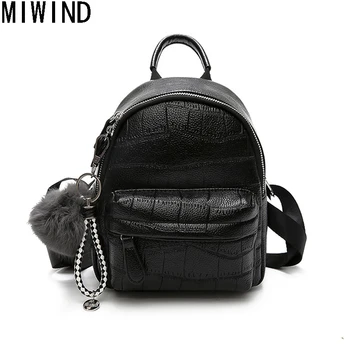 

2017 Fashion Backpack New Women Mini Backpack Pu Leather Backpacks For School Student Teenage Girl Mochila Escolar TM1202