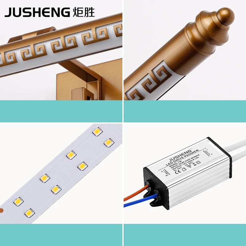 JUSHENG Deco настенная лампа светодиодные зеркальные светильники в ванной комнате