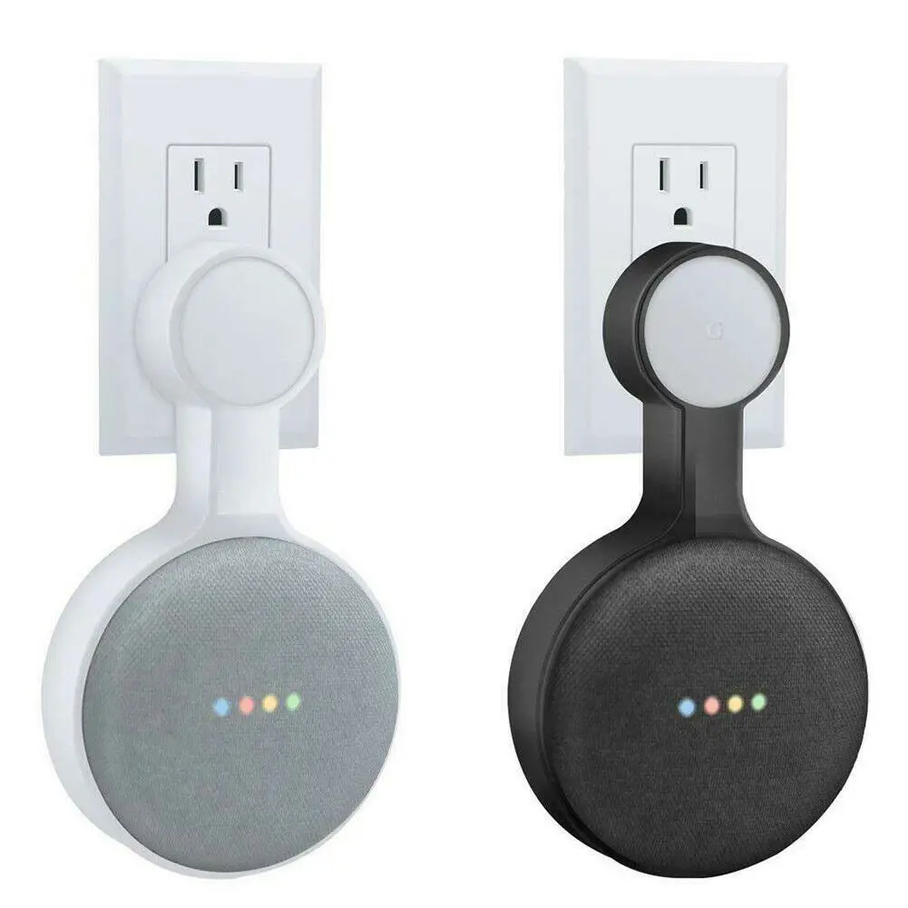 

New Outlet Wall Mount Holder Cord Bracket For Google Home Mini Voice Assistant Plug In Kitchen Bedroom phone holder stand