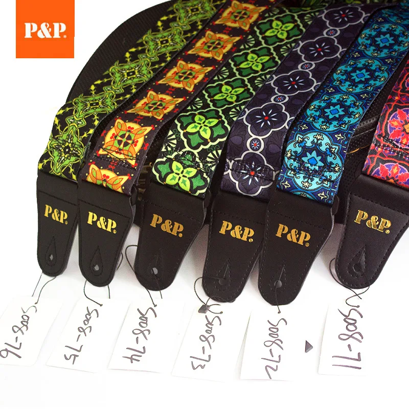 

2019 Hot Guitar Strap Ethnic Printed Guitar Strap Folk Sling Strap Musical Instrument Accessories Unisex
