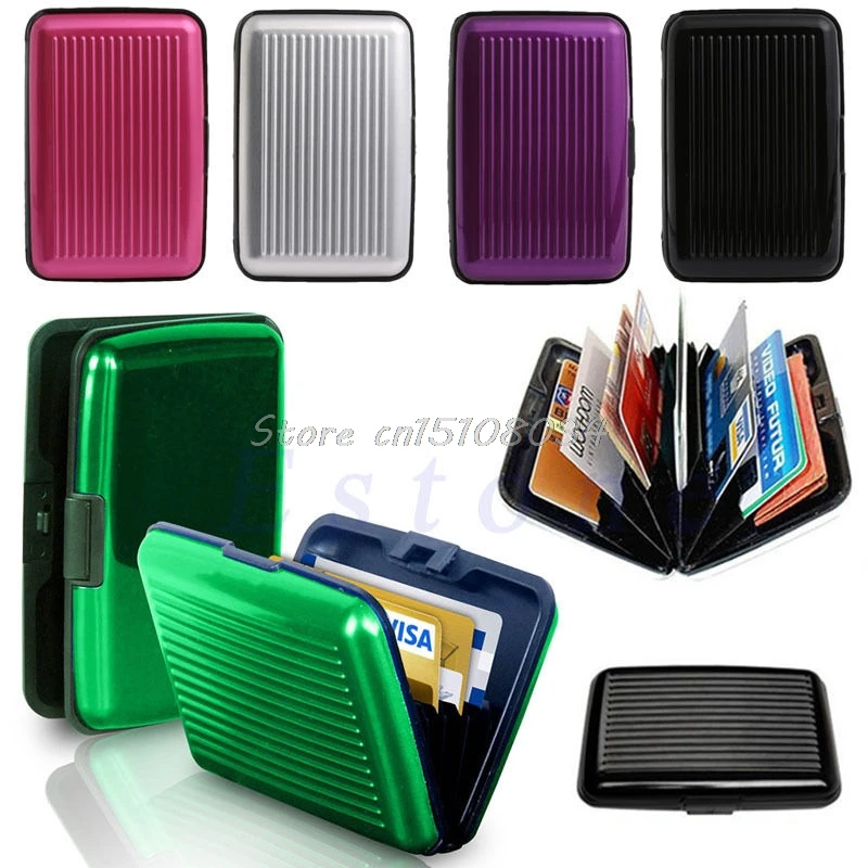 Waterproof Business ID Credit Card Wallet Holder Aluminum Metal Case Box Pocket