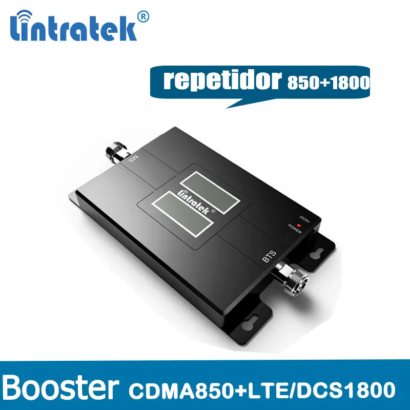 

Repetidor GSM CDMA 850MHz DCS 1800 Signal Repeater Dual Band 2G 3G 4G Signal Booster 3G LTE 850+1800 mHz (Band 3&5) Celular @4.8