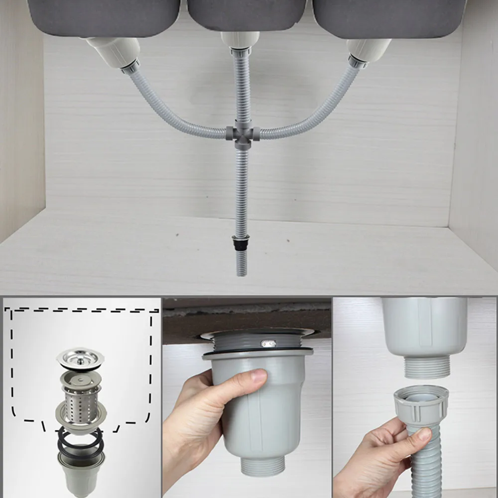 ralo de pia 110mm com mangueiras 01