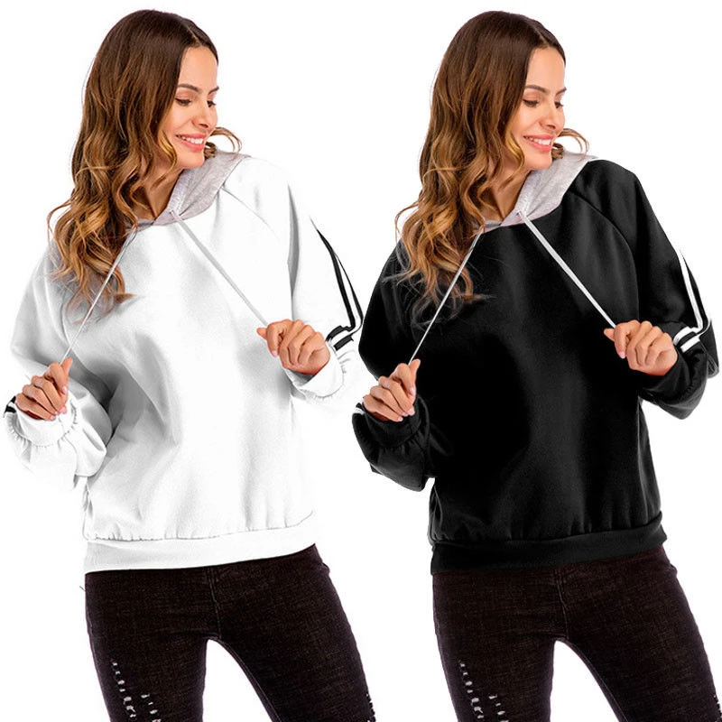 New Fashion Women Long Sleeve Hoodies Sweatshirts Pullover Tops Female Hooded Casual Tops Fashion Street Wear