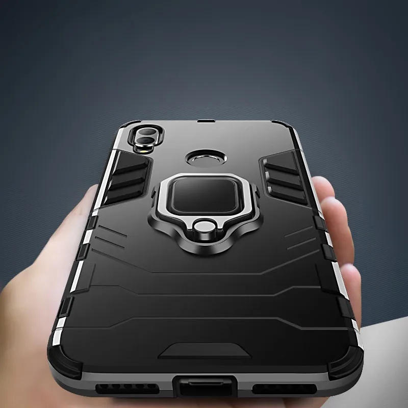 

Luxury Armor Ring Case For For Xiaomi Redmi Note 7 Pro Hybrid Shockproof Rugged Hard Cover Anti-Fall Case For Redmi Note 5 Pro
