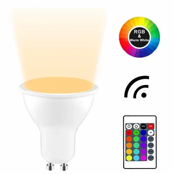 

16 Colors RGB RGBW bulb Christmas LED Night light E27 GU10 MR16 5W LED lamp Spotlight + 24 Key Remote Home Decor Creative Gift