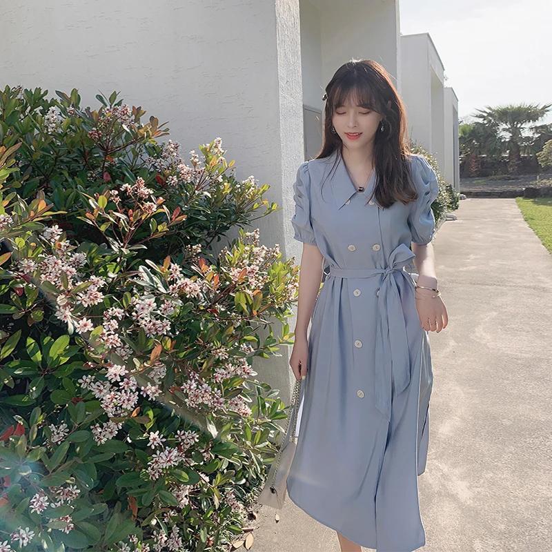 

MISHOW Elegant Dress For Women Summer 2019 Solid Long Dress midi dress Summer casual female lady beach vestidos MX19B1377
