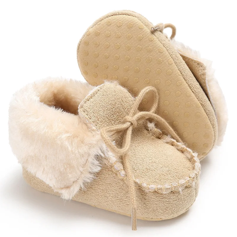 Sapatos de Bebê Sapatos de Pele de lã Meninas do Bebê Botas de Pele Botas de Bebê Inverno Botas Crianças Quentes Carneiro Couro Genuíno Menino 33 bebê botas de pele carneiro couro genuíno menino botas de bebê