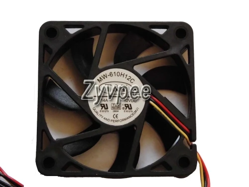 T&T 6010 MW-610H12C 12V 0.14A 3Wire Cooling Fan