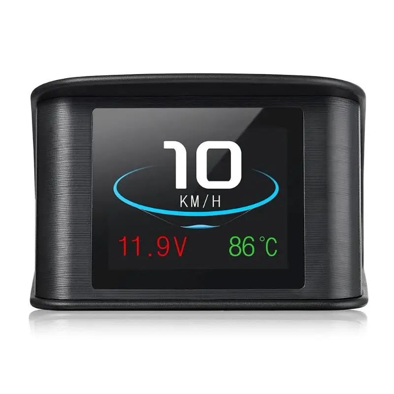 

LCD Screen Car OBD2 HUD Head-Up Display RPM Voltage Time Overspeed Warning